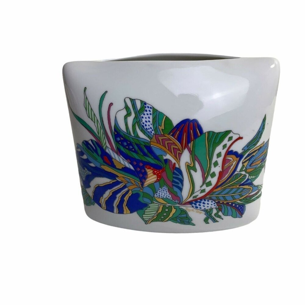 Brigette Deoge for Rosenthal, Germany Mid Century Pillow Vase Bright Colored 70s